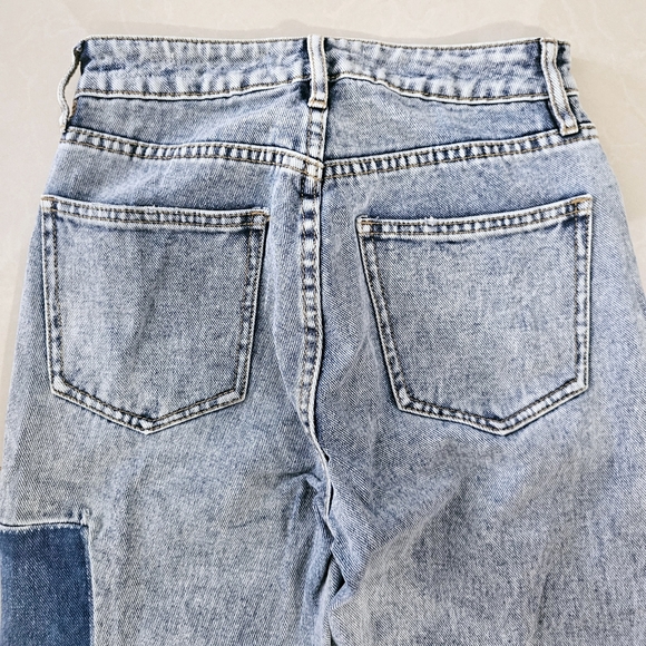 PACSUN Patchwork Denim Cut Off Jeans Womens Size 23 - Picture 6 of 10